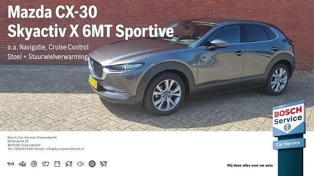 Grijs Gebruikt 2022 Mazda CX-30 Sportive SUV | € 22.950 (Super prijs) - Afbeelding 1/4