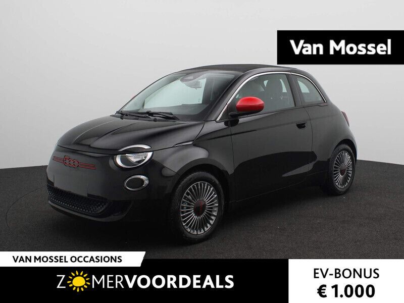 Zwart Gebruikt 2023 Fiat 500e Red Cabriolet | € 23.900 (Duur) - Afbeelding 1/4