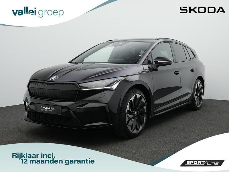 Zwart Gebruikt 2023 Skoda Enyaq iV SportLine SUV | € 32.900 (Duur) - Afbeelding 1/4