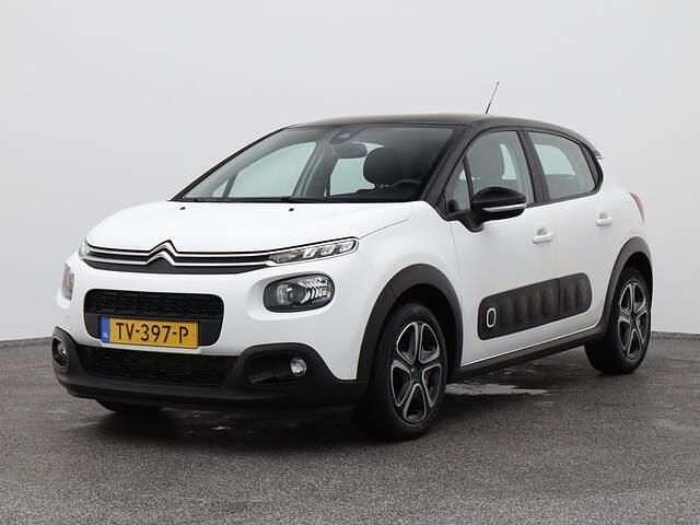 Wit (metallic) Occasion 2018 Citroën C3 Feel Hatchback | € 9.400 (Eerlijke prijs) - Afbeelding 1/4