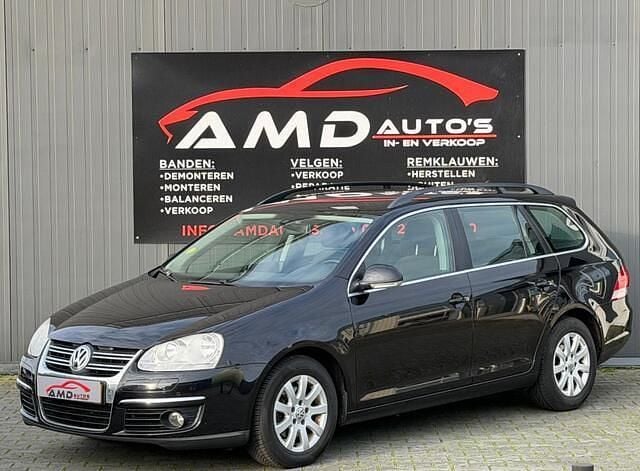 Zwart (metallic) Gebruikt 2009 VW Golf VI Trendline Stationwagen | € 2.950 (Eerlijke prijs) - Afbeelding 1/4