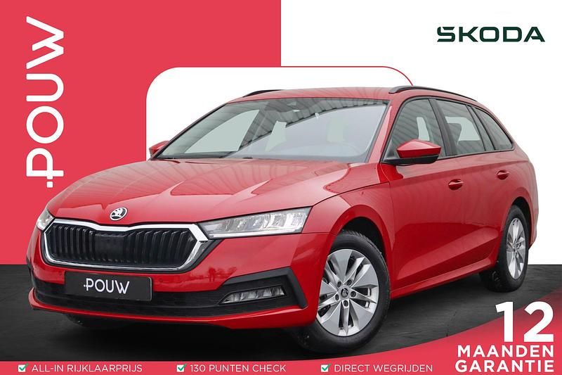 Rood (metallic) Occasion 2021 Skoda Octavia Business Line Stationwagen | € 18.950 (Eerlijke prijs) - Afbeelding 1/4