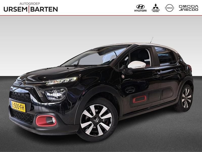 Zwart Gebruikt 2021 Citroën C3 PureTech Hatchback | € 12.430 (Eerlijke prijs) - Afbeelding 1/4