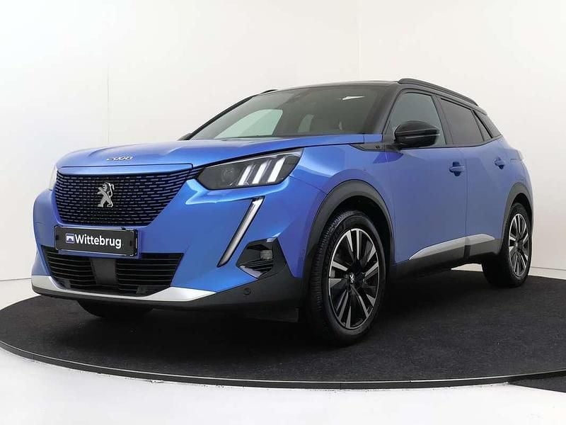 Blauw Gebruikt 2021 Peugeot e-2008 GT SUV | € 17.925 (Eerlijke prijs) - Afbeelding 1/3