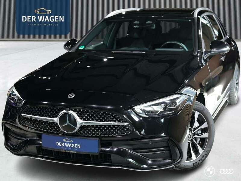 Zwart, metallic lak Gebruikt 2022 Mercedes C300e AMG line Stationwagen | € 37.900 (Goede deal) - Afbeelding 1/4