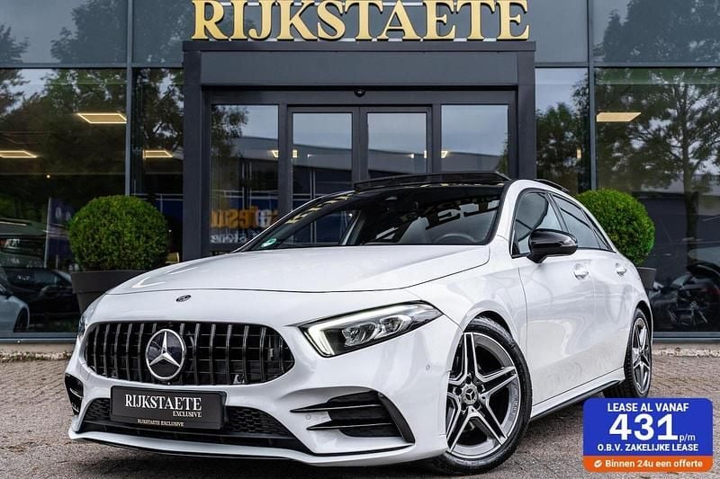 Wit Gebruikt 2018 Mercedes A200 AMG Hatchback | € 26.900 (Iets duurder) - Afbeelding 1/4