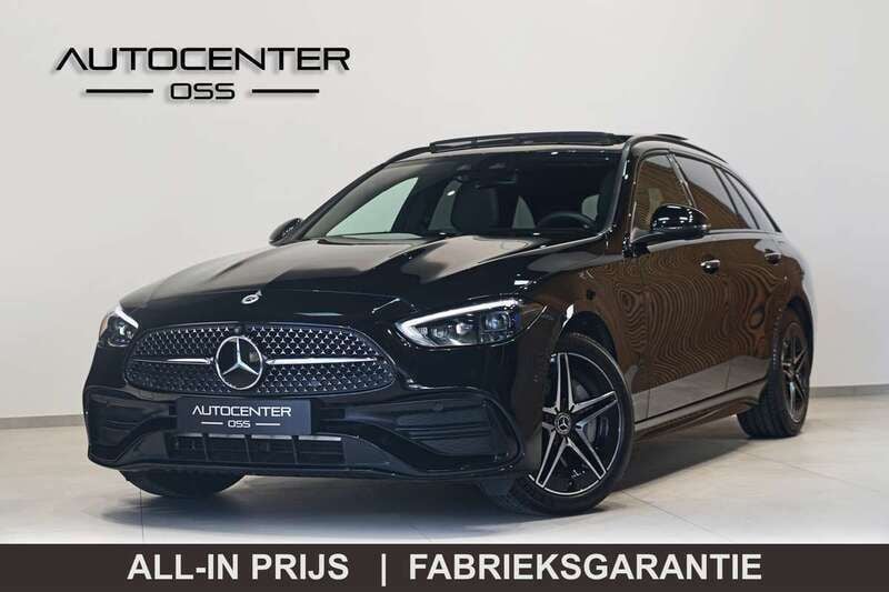 Zwart Gebruikt 2023 Mercedes C300e AMG line Stationwagen | € 54.495 (Duur) - Afbeelding 1/3