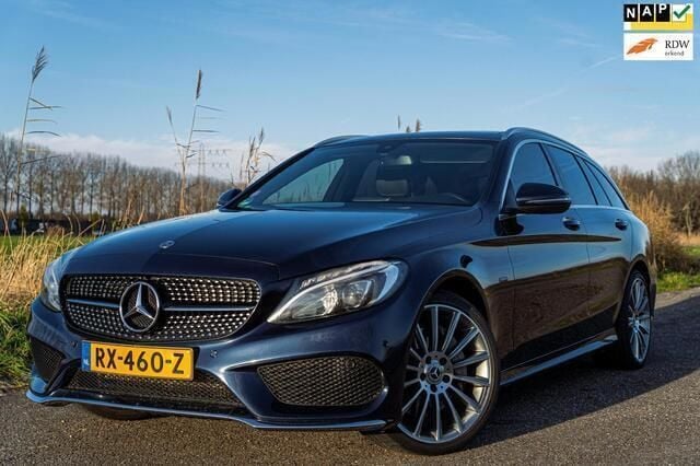 Blauw Gebruikt 2018 Mercedes C350 AMG Stationwagen | € 24.950 (Eerlijke prijs) - Afbeelding 1/4