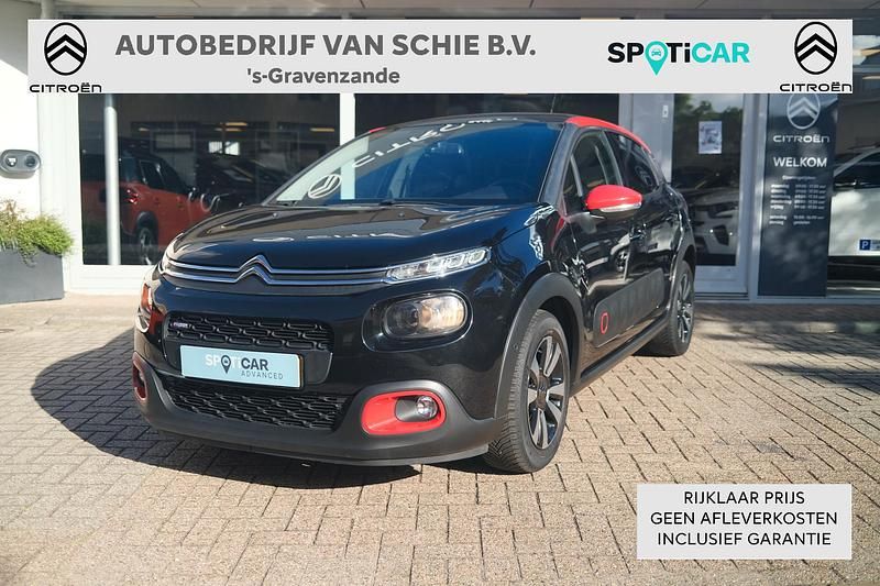 Zwart Occasion 2017 Citroën C3 Shine Hatchback | € 11.950 (Iets duurder) - Afbeelding 1/4