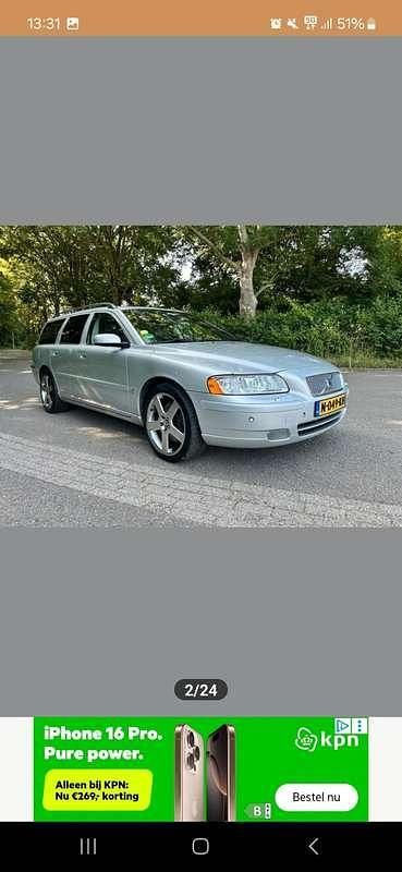 Zilver Gebruikt 2005 Volvo V70 Kinetic Stationwagen | € 4.100 (Goede deal) - Afbeelding 1/4