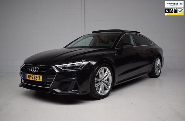Zwart Gebruikt 2018 Audi A7 Sportback S-Line Hatchback | € 39.945 (Super prijs) - Afbeelding 1/4