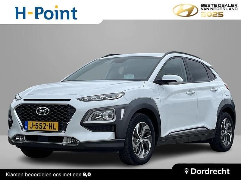 Chalk white metallic (p6w) (licht wit) Gebruikt 2020 Hyundai Kona SUV | € 19.990 (Goede deal) - Afbeelding 1/4