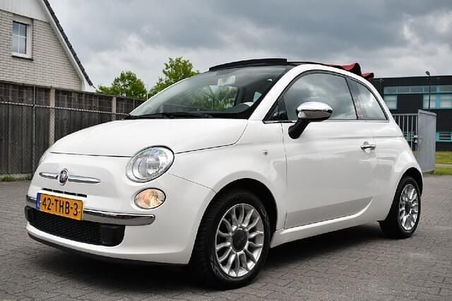 Wit Gebruikt 2012 Fiat 500 Lounge Cabriolet | € 6.950 (Eerlijke prijs) - Afbeelding 1/4