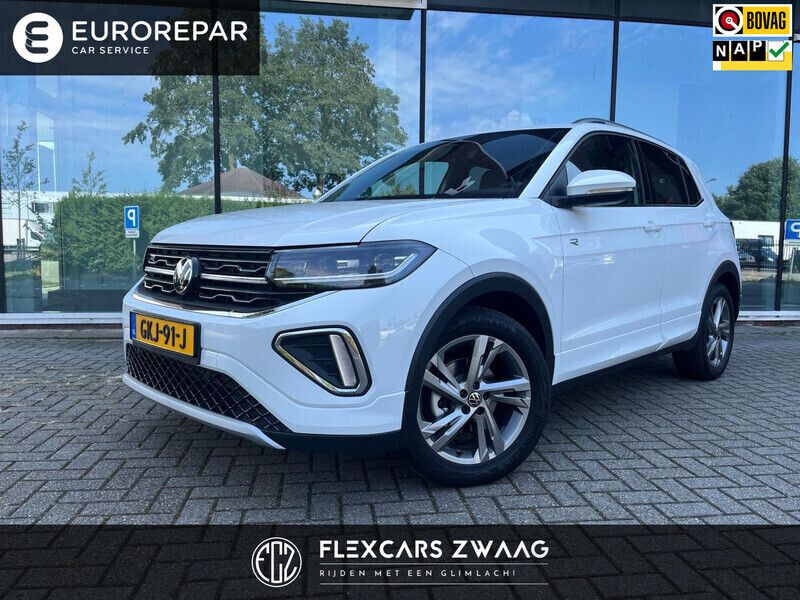 Wit, metallic lak Gebruikt 2024 VW T-Cross R-line SUV | € 30.490 (Eerlijke prijs) - Afbeelding 1/4