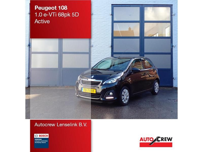 Zwart, metallic lak Gebruikt 2018 Peugeot 108 Active Hatchback | € 8.200 (Iets duurder) - Afbeelding 1/3