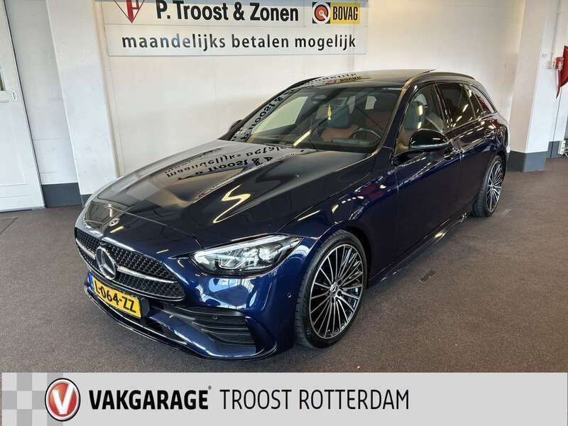 Blauw Gebruikt 2021 Mercedes C200 AMG line Stationwagen | € 38.950 (Duur) - Afbeelding 1/4