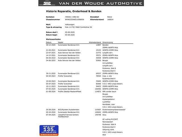 Wit Gebruikt 2020 VW Polo Comfortline Hatchback | € 9.900 (Super prijs) - Afbeelding 1/1
