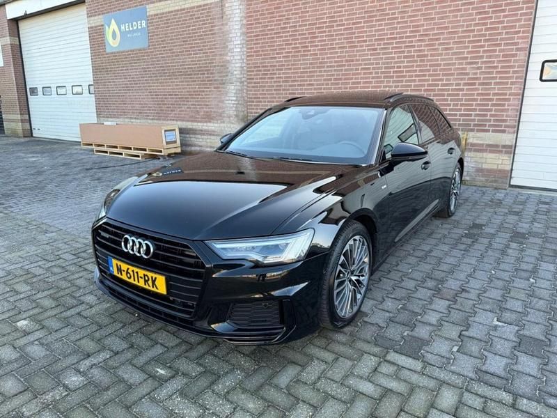 Zwart Gebruikt 2021 Audi A6 S-Line Stationwagen | € 34.900 (Super prijs) - Afbeelding 1/4