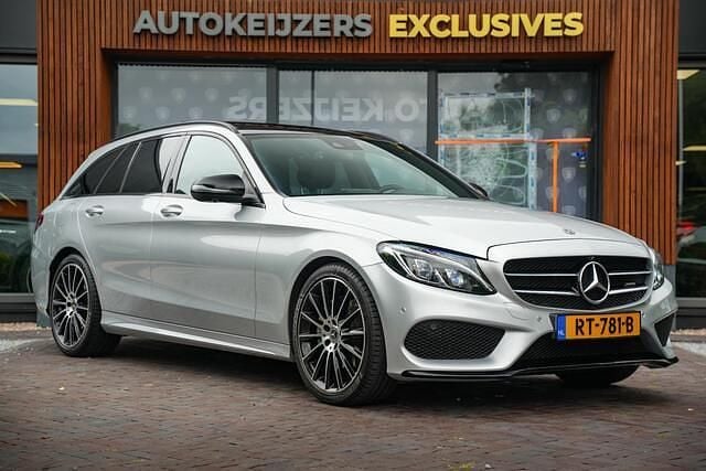 Grijs Gebruikt 2018 Mercedes C180 Sport Edition Stationwagen | € 19.900 (Eerlijke prijs) - Afbeelding 1/4