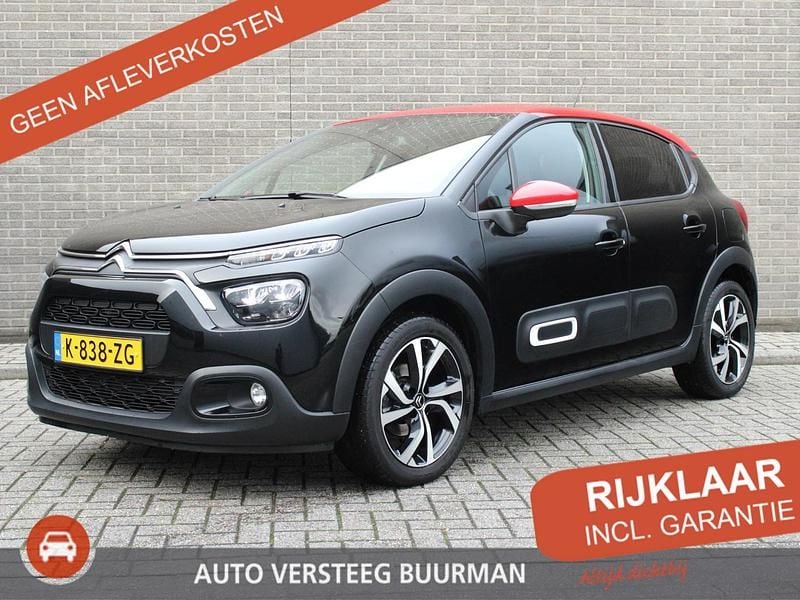 Zwart Gebruikt 2021 Citroën C3 PureTech Hatchback | € 14.950 (Eerlijke prijs) - Afbeelding 1/4