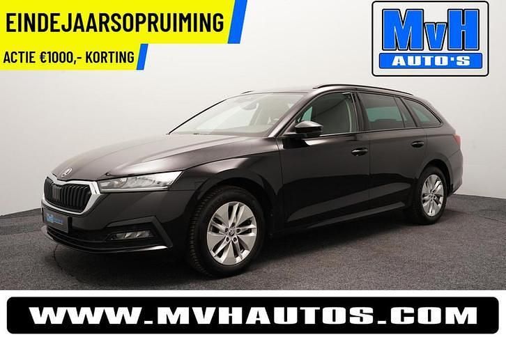 Zwart Gebruikt 2021 Skoda Octavia Business Line Stationwagen | € 16.999 (Eerlijke prijs) - Afbeelding 1/4