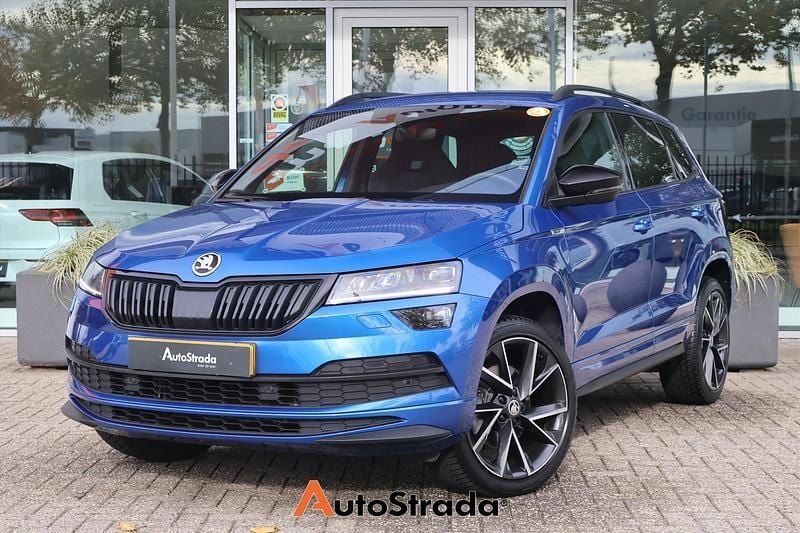 Blauw Gebruikt 2021 Skoda Karoq SportLine SUV | € 25.700 (Goede deal) - Afbeelding 1/4
