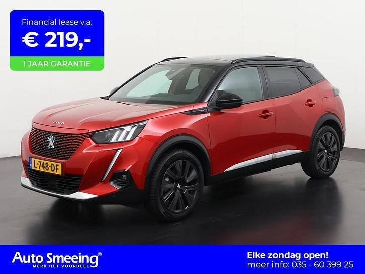 Rood Gebruikt 2021 Peugeot e-2008 GT SUV | € 17.895 (Eerlijke prijs) - Afbeelding 1/4