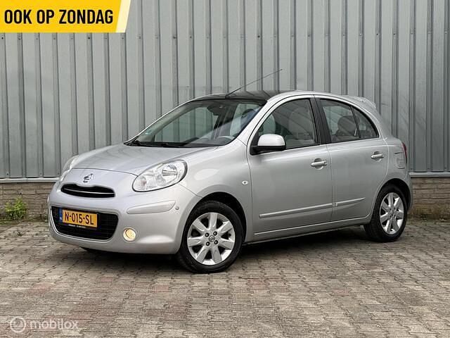 Grijs Gebruikt 2012 Nissan Micra S Hatchback | € 6.990 (Eerlijke prijs) - Afbeelding 1/4