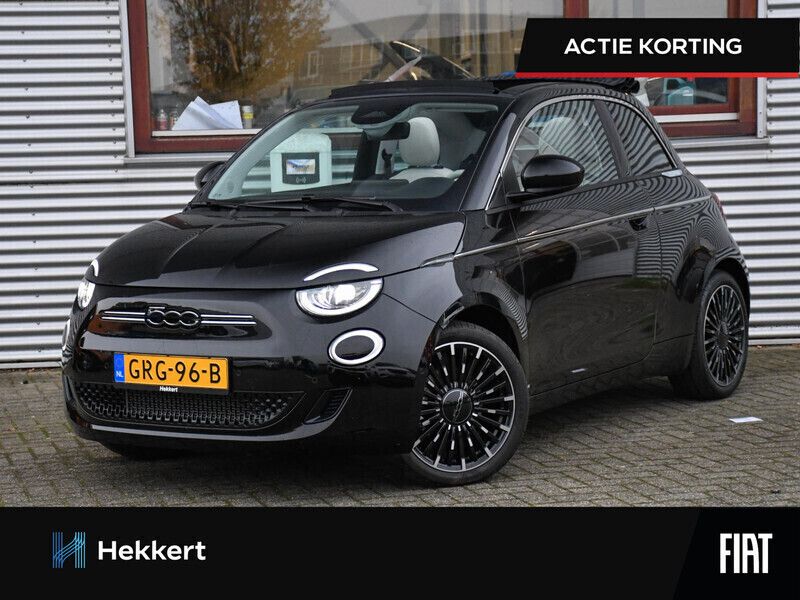 Zwart Nieuw 2024 Fiat 500e La Prima Cabriolet | € 30.995 (Goede deal) - Afbeelding 1/4