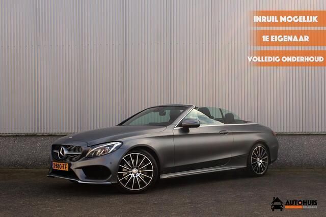Grijs, metallic lak Gebruikt 2016 Mercedes C250 AMG line Cabriolet | € 28.900 (Eerlijke prijs) - Afbeelding 1/4