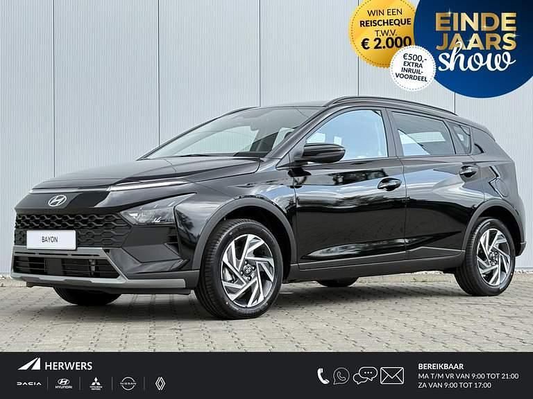 Zwart Nieuw 2025 Hyundai Bayon SUV | € 31.990 (Super prijs) - Afbeelding 1/4
