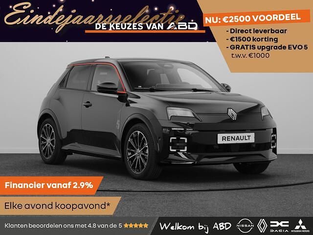 Zwart Nieuw 2025 Renault R5 Iconic Hatchback | € 35.165 (Eerlijke prijs) - Afbeelding 1/3