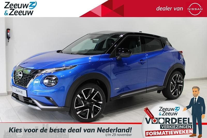 Magnetic blue / zwart dak Gebruikt 2024 Nissan Juke SUV | € 37.069 (Iets duurder) - Afbeelding 1/4