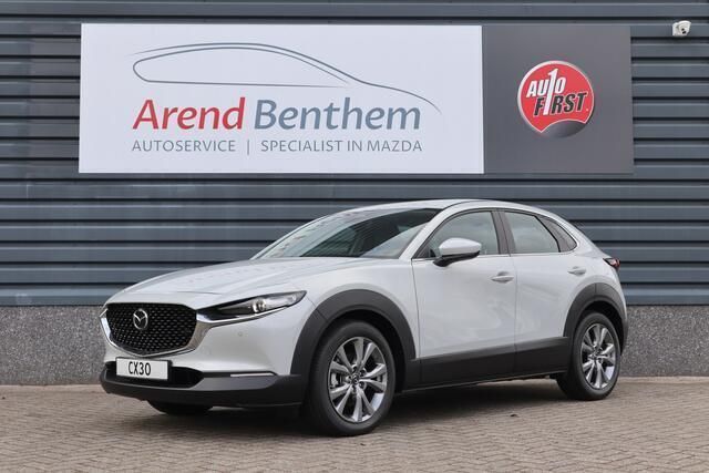 Wit Nieuw 2024 Mazda CX-30 Exclusive-Line SUV | € 40.950 (Iets duurder) - Afbeelding 1/4