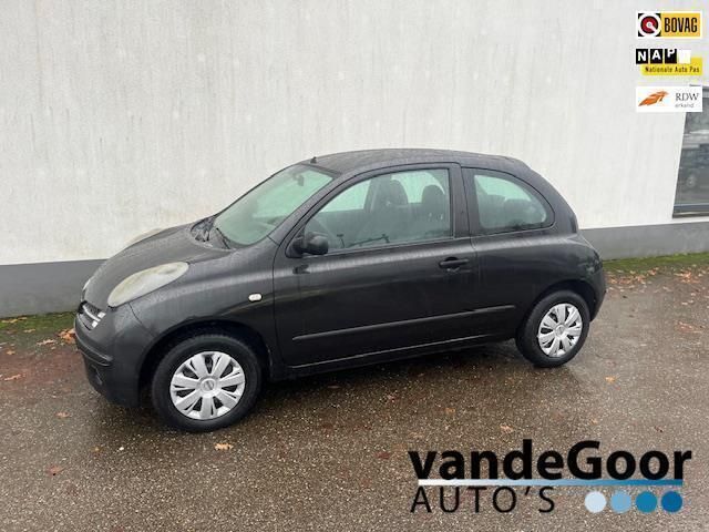 Zwart, metallic lak Gebruikt 2007 Nissan Micra Visia Hatchback | € 1.650 (Eerlijke prijs) - Afbeelding 1/4