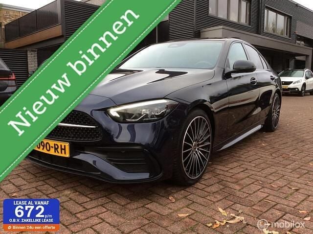 Blauw Gebruikt 2022 Mercedes C200 AMG line Sedan | € 41.950 (Eerlijke prijs) - Afbeelding 1/4