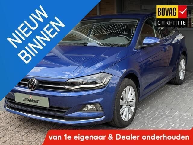 Blauw, metallic lak Gebruikt 2021 VW Polo Highline Hatchback | € 17.950 (Goede deal) - Afbeelding 1/4