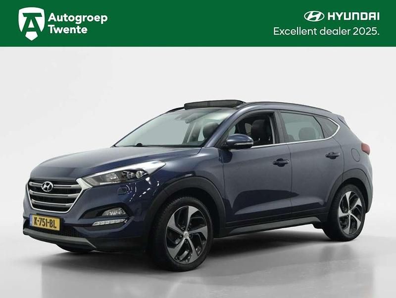 Blauw (metallic) Occasion 2017 Hyundai Tucson Premium SUV | € 18.950 (Eerlijke prijs) - Afbeelding 1/4
