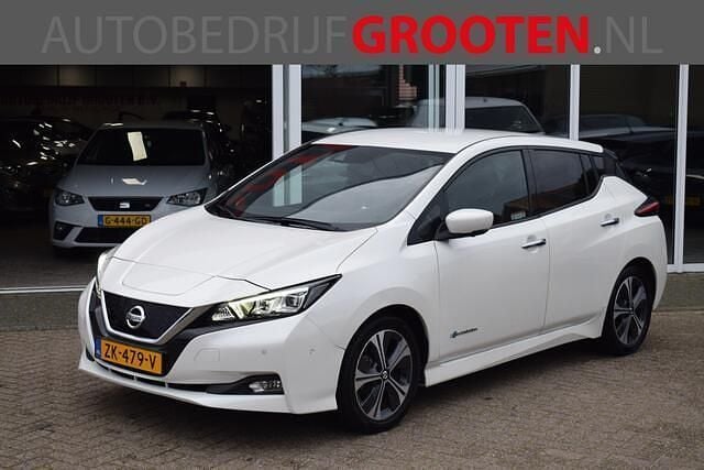Wit Gebruikt 2019 Nissan Leaf Tekna Hatchback | € 9.999 (Eerlijke prijs) - Afbeelding 1/4