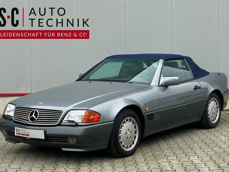 Grijs122 perlgraumet. Gebruikt 1990 Mercedes SL500 Cabriolet | € 29.900 - Afbeelding 1/4
