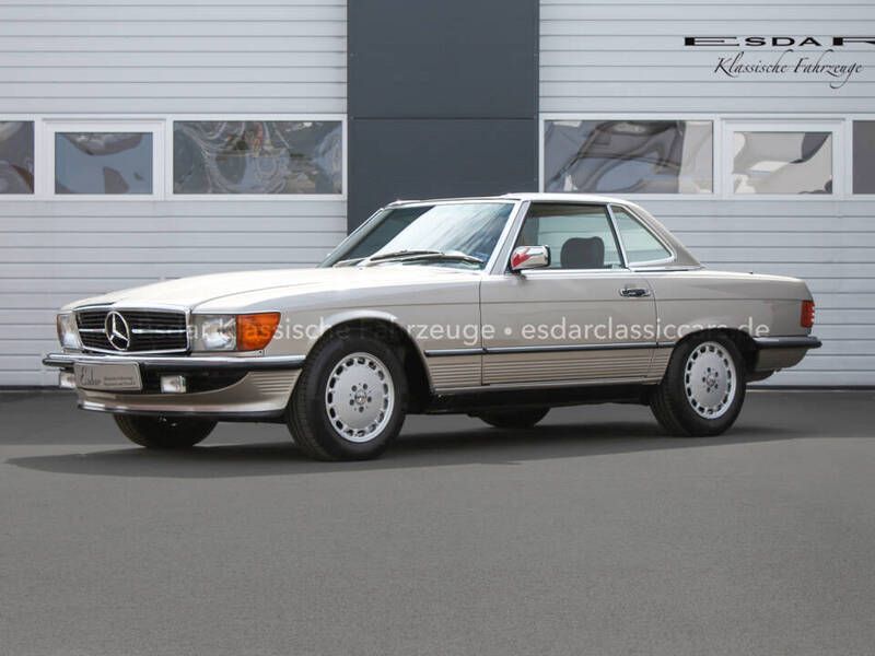 Beige Gebruikt 1988 Mercedes SL500 Cabriolet | € 61.200 - Afbeelding 1/4