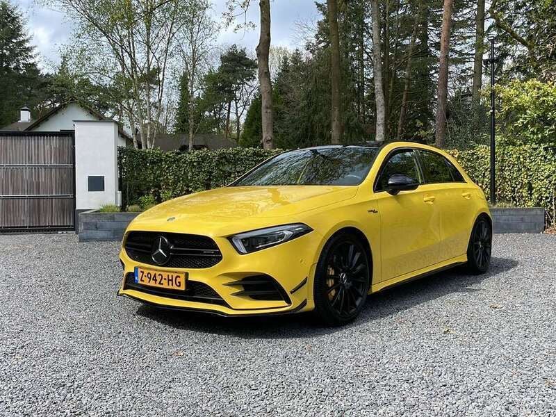 Occasion Mercedes A35 AMG Premium Plus 306 PK (225 kW) 2019 Geel Hatchback