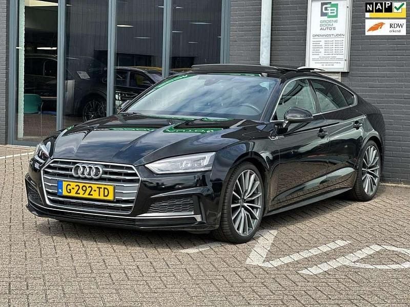 Zwart Gebruikt 2019 Audi A5 Sportback S-Line Hatchback | € 27.499 (Iets duurder) - Afbeelding 1/4