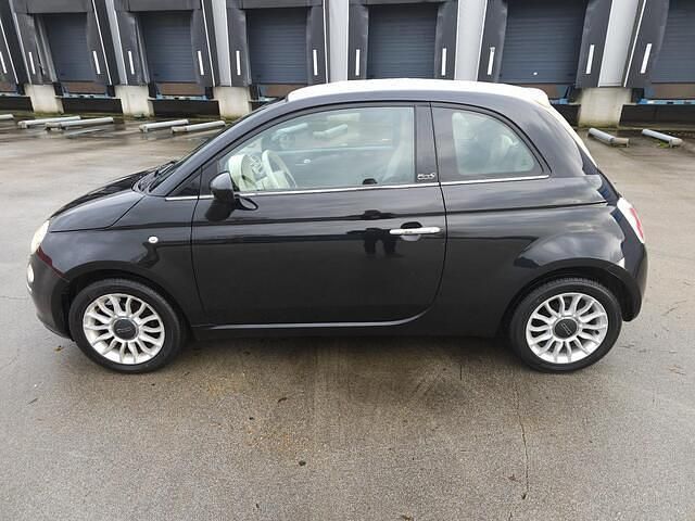 Occasion Fiat 500 Lounge 69 PK (50 kW) 2010 Zwart (metallic) Cabriolet