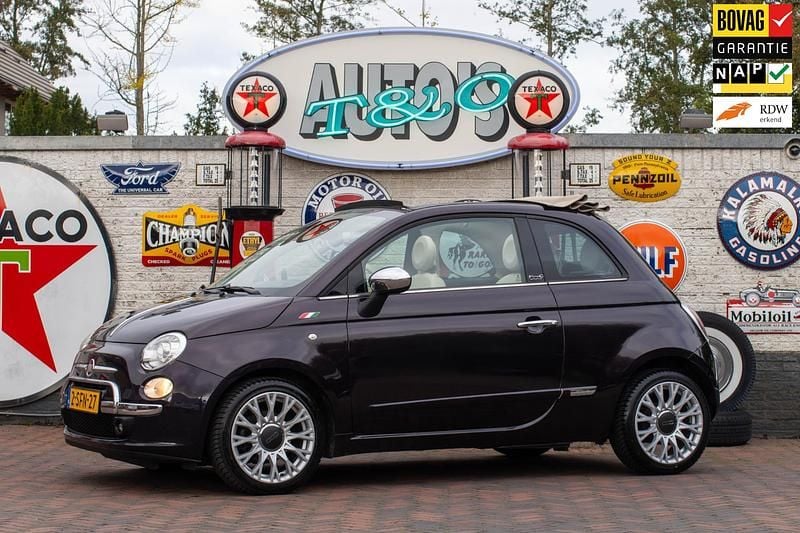 Paars Gebruikt 2013 Fiat 500C Lounge Cabriolet | € 7.950 (Eerlijke prijs) - Afbeelding 1/4