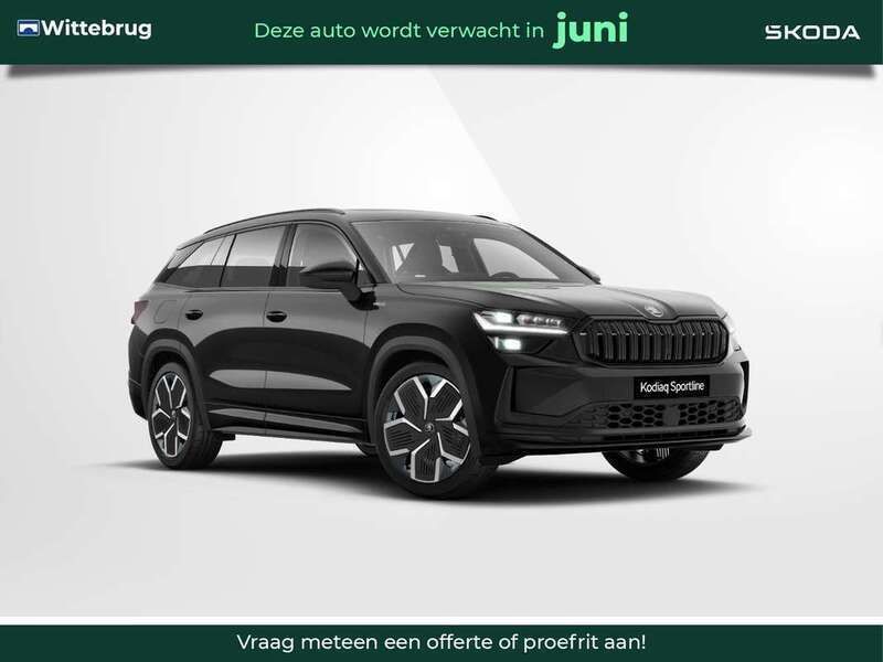 Zwart Nieuw 2025 Skoda Kodiaq Business Line SUV | € 57.210 (Eerlijke prijs) - Afbeelding 1/4