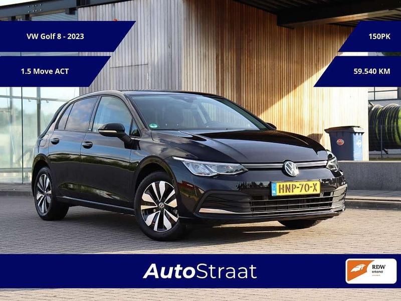 Zwart Occasion 2023 VW Golf VIII Move Hatchback | € 22.950 (Super prijs) - Afbeelding 1/4