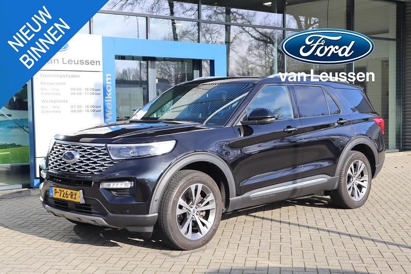 Zwart Occasion 2022 Ford Explorer Platinum SUV | € 45.900 (Super prijs) - Afbeelding 1/4