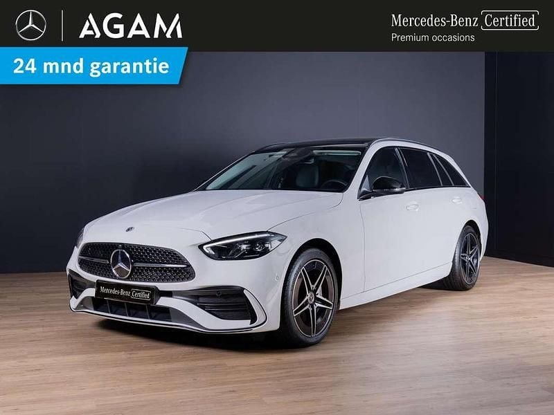 Wit, metallic lak Gebruikt 2024 Mercedes C300e AMG line Stationwagen | € 47.950 (Goede deal) - Afbeelding 1/4