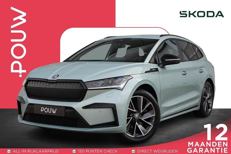 Grijs Gebruikt 2022 Skoda Enyaq iV SportLine SUV | € 26.450 (Eerlijke prijs) - Afbeelding 1/4